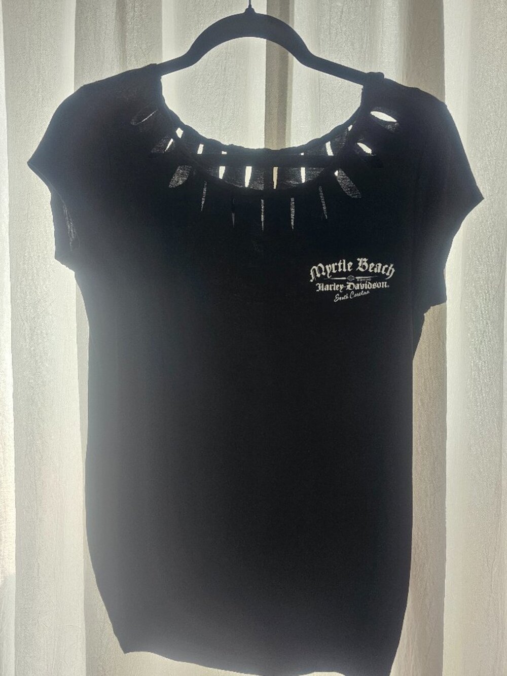 Harley-Davidson Myrtle Beach Black Cutout Cage Top Women's M 2018 USA